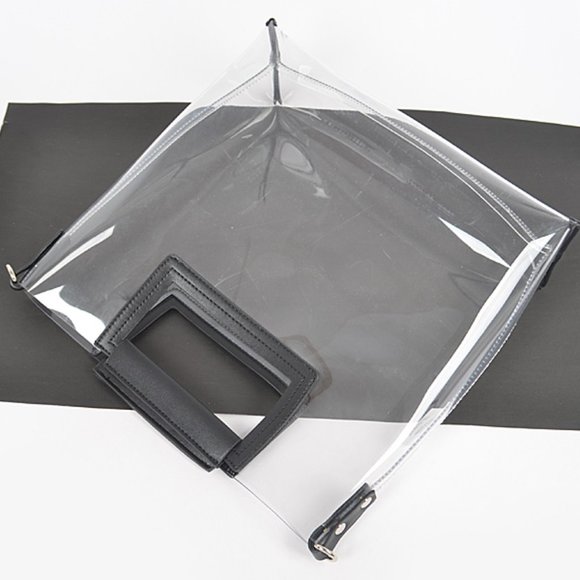 Clear Transparent Large Crossbody Tote - W/ Black Accents - NWT - Picture 5 of 8